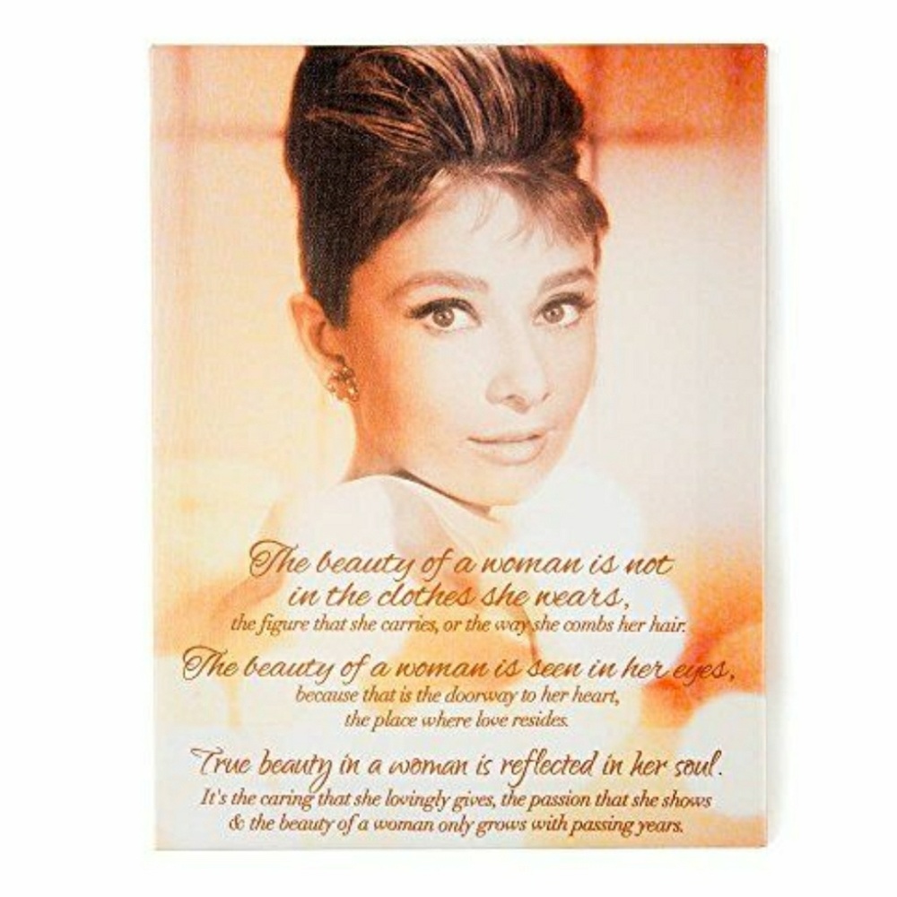 ⚠NWT Audrey Hepburn Wall Canvas